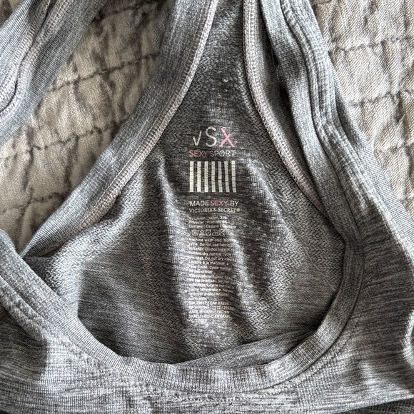 VS Gray Racerback Tank Top - Picture 2 of 3